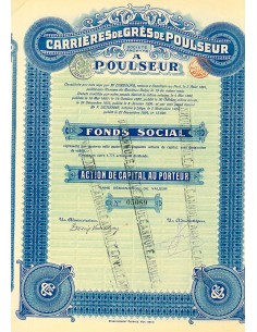 1924 - CARRIERES DE GRES DE POULSEUR