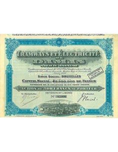 1928 - TRAMWAYS ET ELECTRICITÉ DE DAMAS