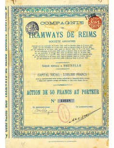 1913 - TRAMWAYS DE REIMS COMPAGNIE DES