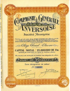 1920 - GENERALE ANVERSOISE COMPAGNIE