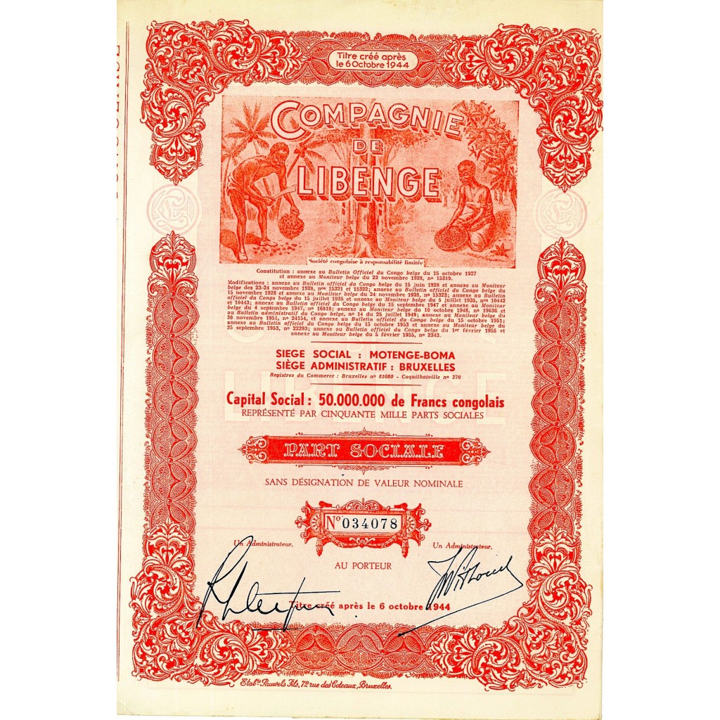 1955 - LIBENGE COMPAGNIE DE