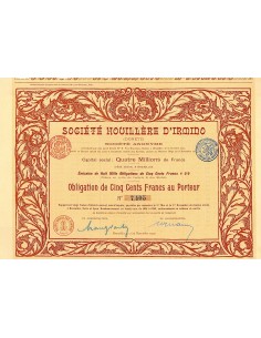 1900 - HOUILLERE D'IRMINO (DONETZ) SOC.