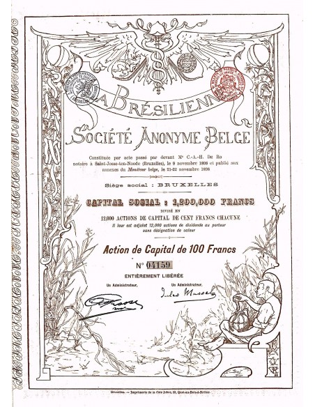 1898 - LA BRESILIENNE - SOC. ANON. BELGE