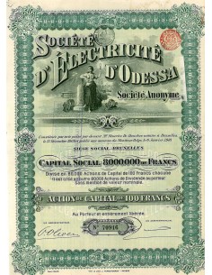 1910 - ÉLECTRICITÉ D'ODESSA  SOC. D' (AZIONE DI CAPITALE)
