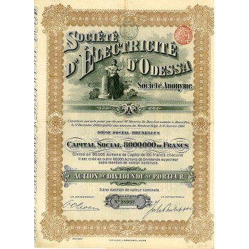 1910 - ÉLECTRICITÉ D'ODESSA  SOC. D' (AZIONE DI DIVID.)