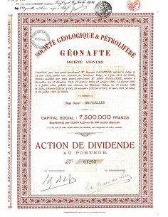 1923 - GEONAFTE - SOC. GEOLOGIQUE ET PETROLIFERE
