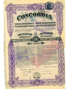 1920 - CONCORDIA - SOC. ANON. ROUMAINE POUR L'INDUSTRIE...