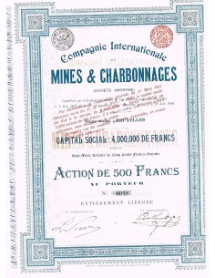 1902 - MINES ET CHARBONNAGES COMP. INTERNATIONALE DE