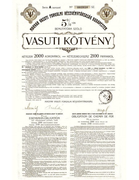 1913 - VASUTI KOTVENY