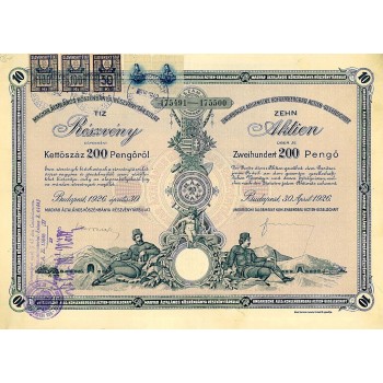 1926 - MAGYAR ALTALANOS KOSZENBANYA RESZVENYTARSULAT
