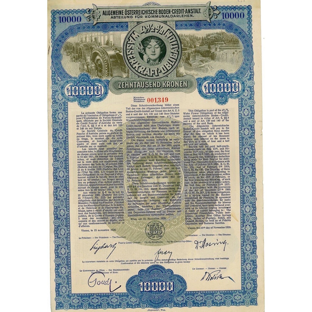 1920 - ALLGEMEINE OSTERREICHISCHE...
