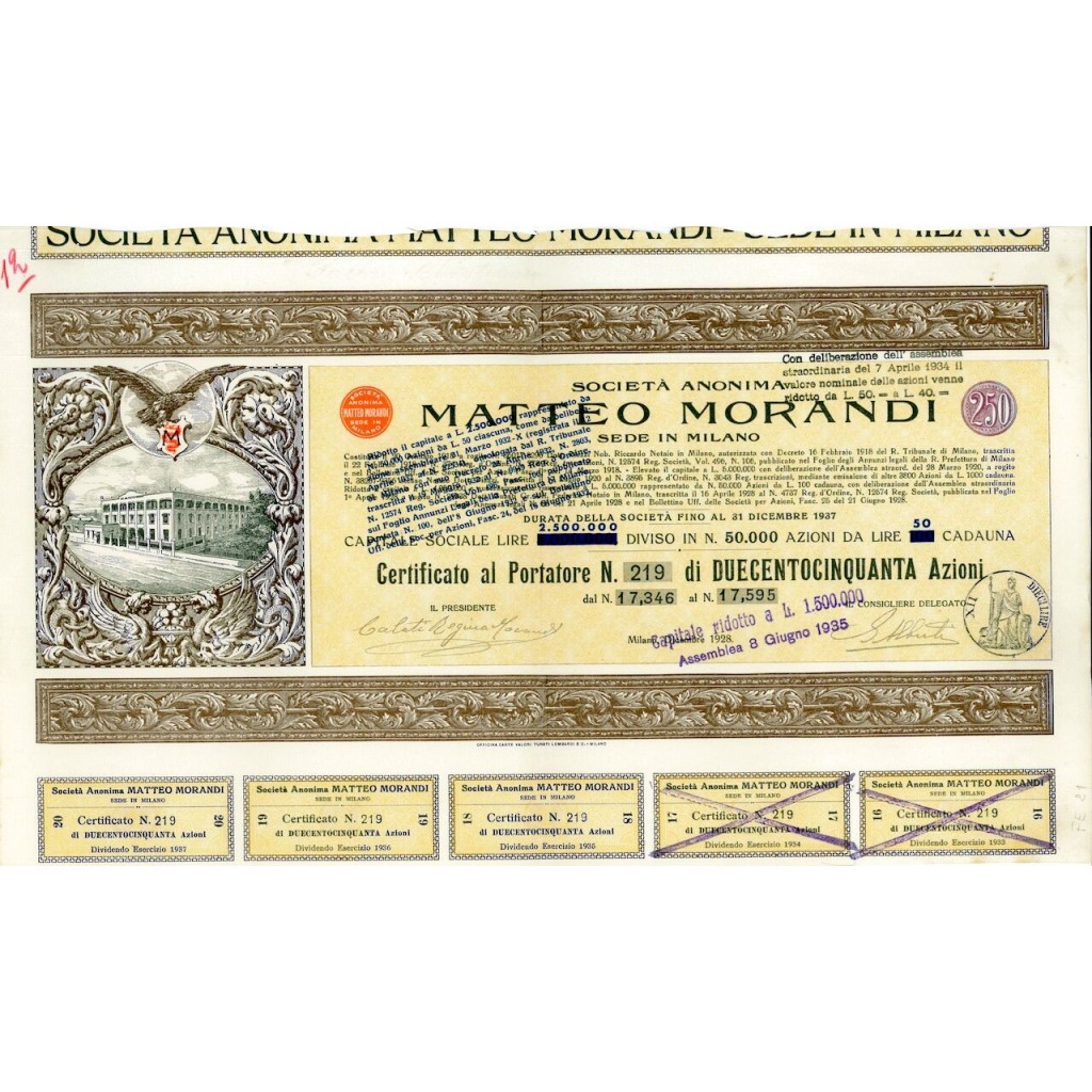 1928 - MATTEO MORANDI SOC. ANON.