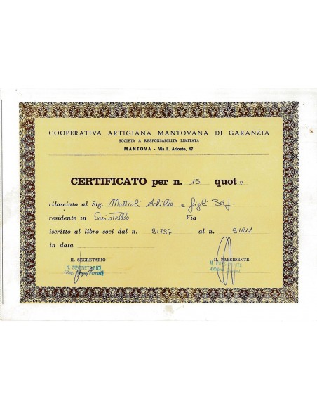1955 - ARTIGIANA MANTOVANA DI GARANZIA COOP.