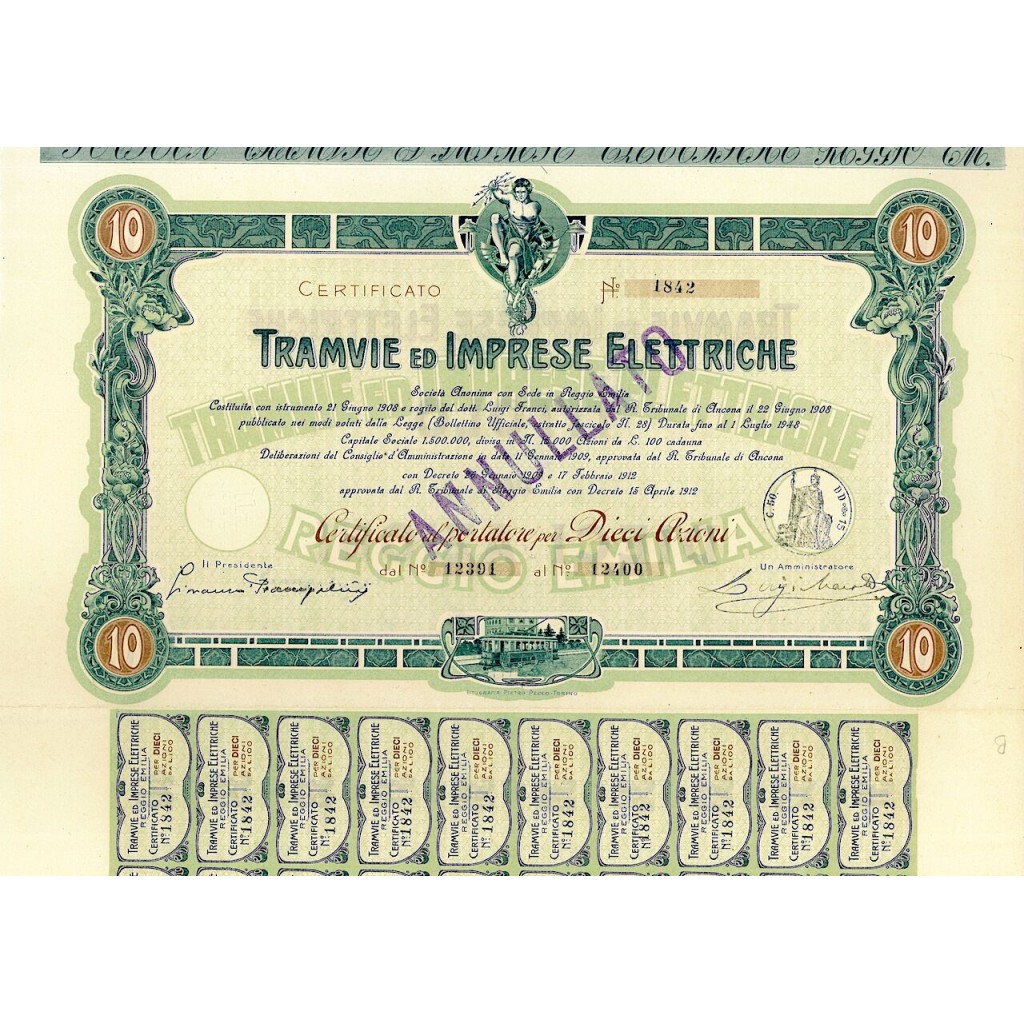 1912 - TRAMVIE ED IMPRESE ELETTRICHE