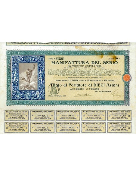 1909 - MANIFATTURA DEL SERIO (GIA' MANIF. LOMBARDA TURRI)