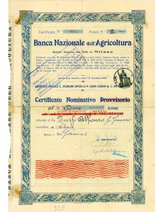1923 - BANCA NAZIONALE DELL'AGRICOLTURA - 2 AZIONI