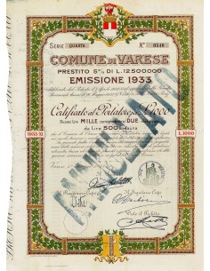 1933 - COMUNE DI VARESE (EMISSIONE 1933)