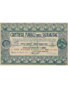 CANTIERI NAVALI DELL'ADDAURA - UNA AZIONE PALERMO 1920