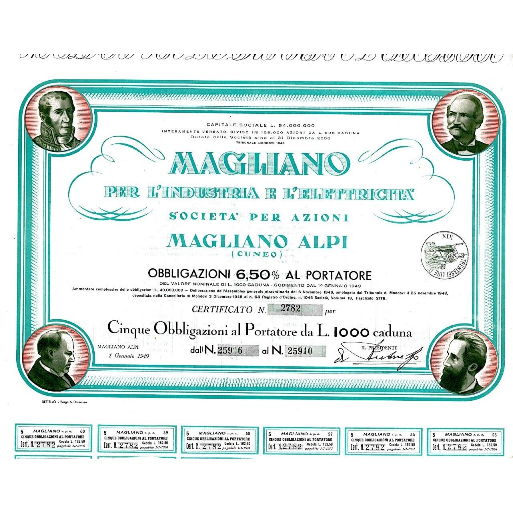 1949 - MAGLIANO PER L'INDUSTRIA E...