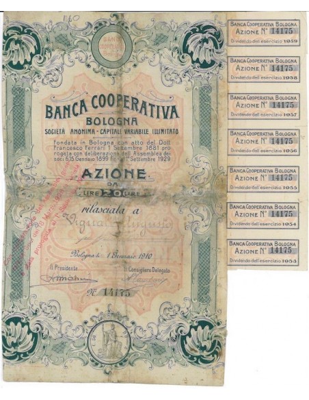1910 - BANCA COOPERATIVA BOLOGNA