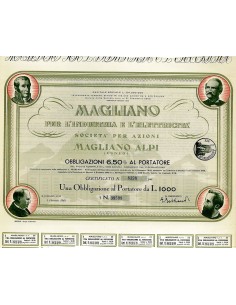 1949 - MAGLIANO PER L'INDUSTRIA E L'ELETTRICITA' SPA...