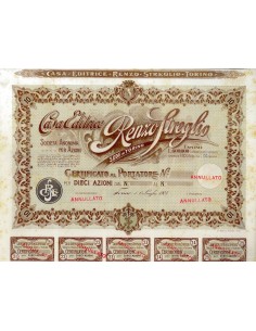 1905 - CASA EDITRICE RENZO STREGLIO (10 AZIONI) - TORINO