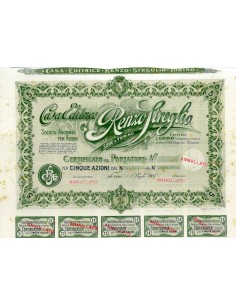 1905 - CASA EDITRICE RENZO STREGLIO (5 AZIONI)