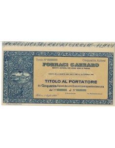 1920 - FORNACI CARRARO - SOC. ANON. PER AZ. SEDE IN PADOVA