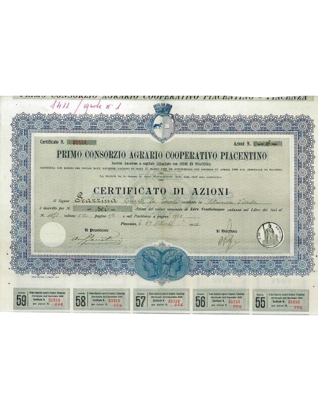 1914 - PRIMO CONSORZIO AGRARIO COOPERATIVO PIACENTINO