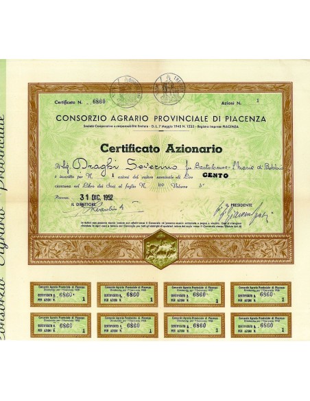 1952 - CONSORZIO AGRARIO PROVINCIALE DI PIACENZA