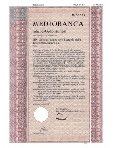 1986 - MEDIOBANCA - MILANO