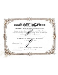 1906 - INDUSTRIE GRAFICHE SOC. ANON. ITALIANA - TORINO