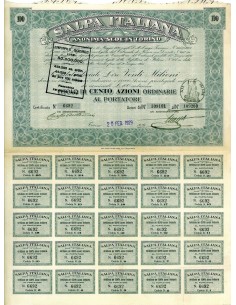 1929 - SALPA ITALIANA (100 AZIONI) - TORINO