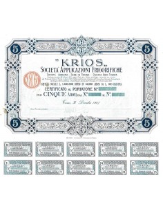 1907 - KRIOS - SOC. APPLICAZIONI FRIGORIFICHE