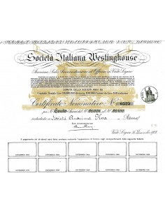 1918 - ITALIANA WESTINGHOUSE SOC.