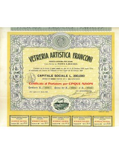 1909 - VETRERIA ARTISTICA FRANCONI (5 AZIONI)