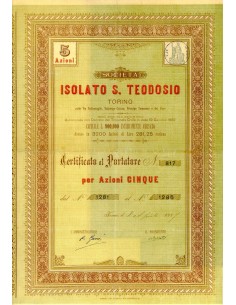1887 - ISOLATO S. TEODOSIO TORINO SOC.