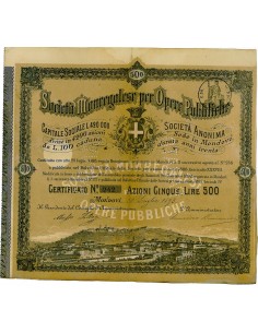 1893 - MONREGALESE PER OPERE PUBBLICHE SOC. (5 AZIONI) -...