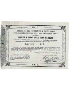 1867 - PRESTITO A PREMII DELLA CITTA' DI MILANO
