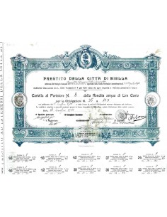 1914 - PRESTITO DELLA CITTA' DI BIELLA
