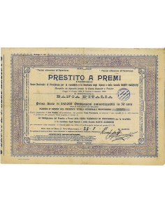 1911 - PRESTITO A PREMI A FAV. DELLA CASSA NAZ. PER LA...