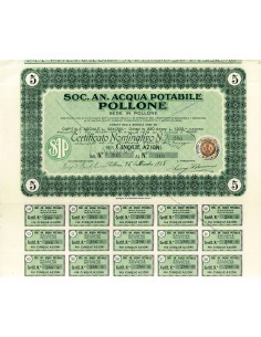 1928 - ACQUA POTABILE POLLONE SOC. AN.