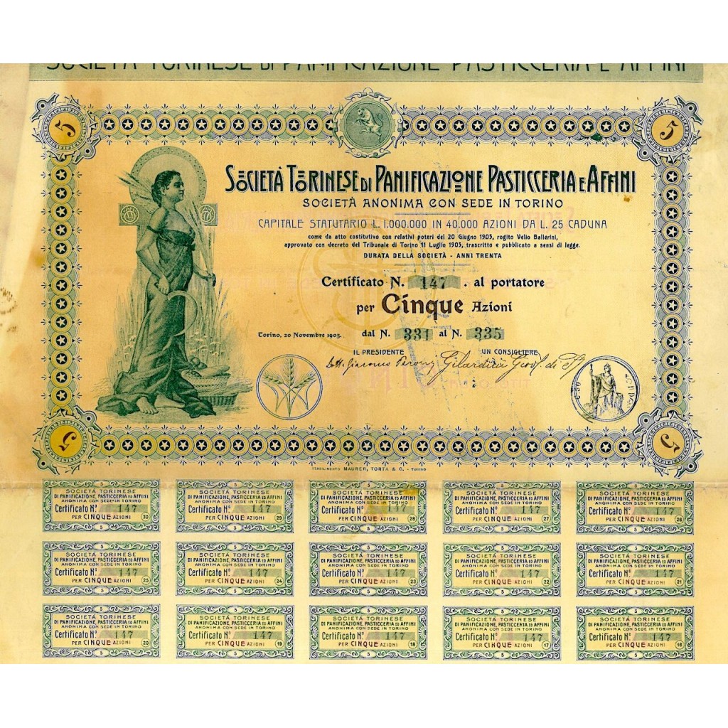 1905 - TORINESE DI PANIFICAZIONE PASTICCERIA E...