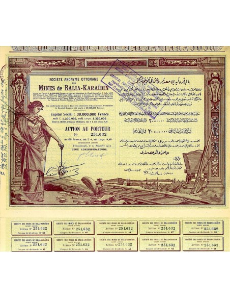 1924 - MINES DE BALIA-KARAIDIN (CAP. SOC. 30.000.000 DI FR.)