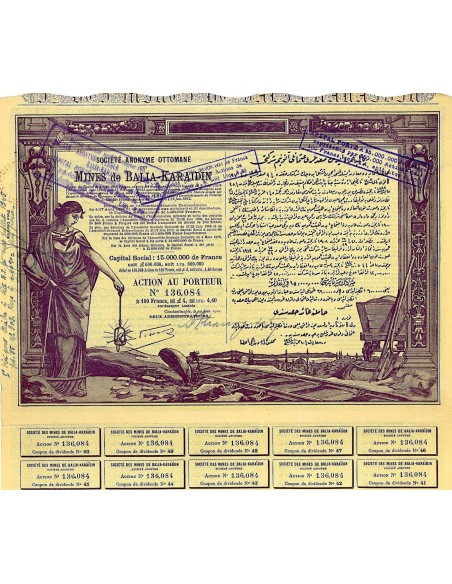 1921 - MINES DE BALIA-KARAIDIN (CAP. SOC. 15.000.000 DI FR.)