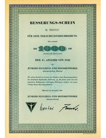 1960 - JUNKERS FLUGZEUG-UND MOTORENWERKE