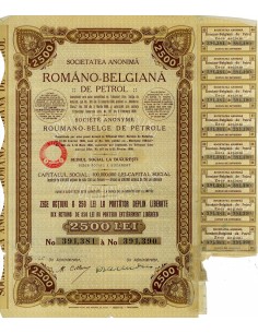 1908 - ROMANO-BELGIANA DE PETROL SOC. ANON. (10 AZIONI)