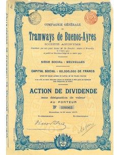 1907 - TRAMWAYS DE BUENOS-AYRES COMP. GENERALE DE