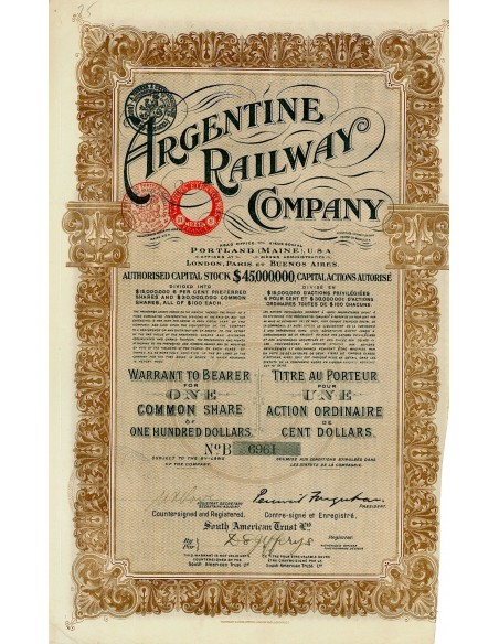 1948 - ARGENTINE RAILWAY COMPANY