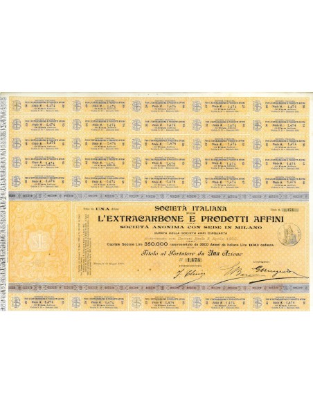 1900 - L'EXTRACARBONE E PRODOTTI AFFINI SOC. ITALIANA PER